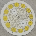 Prim - číselník budíku, ZLATOTISK, průměr 95mm