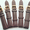 tmavě hnědý řemen 18mm se zlacenou sponou !!!