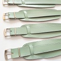 barexový řemen 14mm s podložkou, barva Pistácie, užší spona !!!