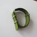ŘEMÍNEK NATO V BARVĚ KHAKI O ŠÍŘI 18mm S NEREZOVÝM KOVÁNÍM