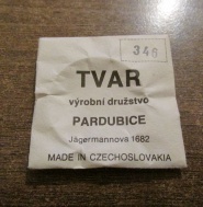 SKLO TVAR PARDUBICE - 346, NEPOUŽITÉ ORIGINÁLNÍ