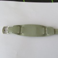 KHAKI - SVĚTLÝ ŘEMÍNEK NA HODINKY S PODLOŽKOU - VHODNÝ PRO ALERGIKY - 18mm