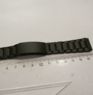 Ocelový tah - řemínek na hodinky černý - 18mm - stainless steel - nový