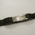 20mm -Ocelový tah - řemínek na hodinky černý - 20mm - stainless steel - nový