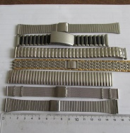 Ocelové tahy - řemínky na hodinky 20+18+16+14mm - stainless steel - 7 kusů, č.2