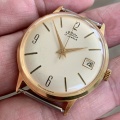 Elegantné pozlátene hodinky Prim cal 68 v top zbierkovom stave, priemer púzdra 34mm