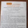 ORIGINÁLNÍ ZÁRUČNÍ LIST NA HODINY PRIM ELECTRONIC