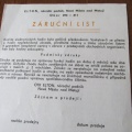 ORIGINÁLNÍ ZÁRUČNÍ LIST NA HODINY PRIM ELECTRONIC