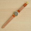 Hnědý kožený řemínek 18 mm, ručně šitý