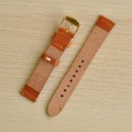 Hnědý kožený řemínek 18 mm, ručně šitý
